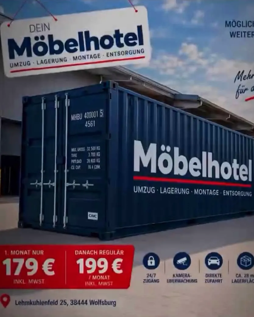 40-Fuß-Container „Möbelhotel“ von MOVARIS